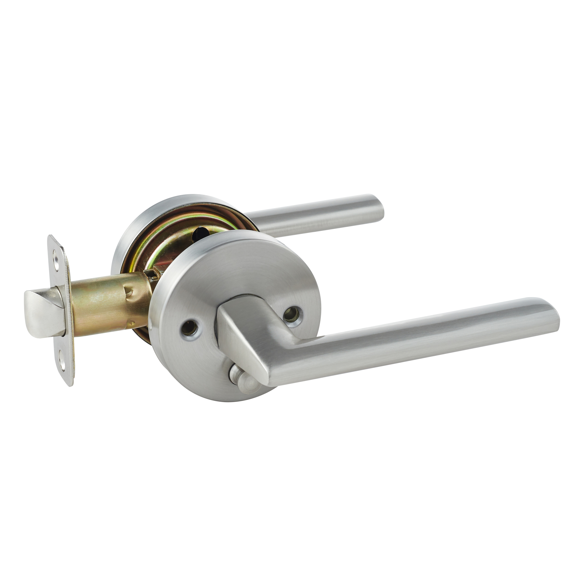 Sapphire Reliant Collection Modern Privacy Door Handle — Satin Nickel, Grade 3, Lockable, Model# LS-REL40-US15